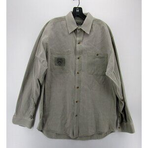 Men's Relaxed Fit Button-Up Shirt - Gray